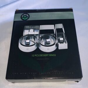Newline NY 12 PCS Stainless Steel Dessert Rings Cake Cutters Unused